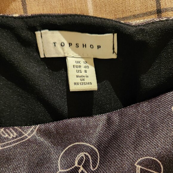 TOPSHOP Zodiac Black and gold Celestial constellation Ouiji cocktail dress - Picture 2 of 3